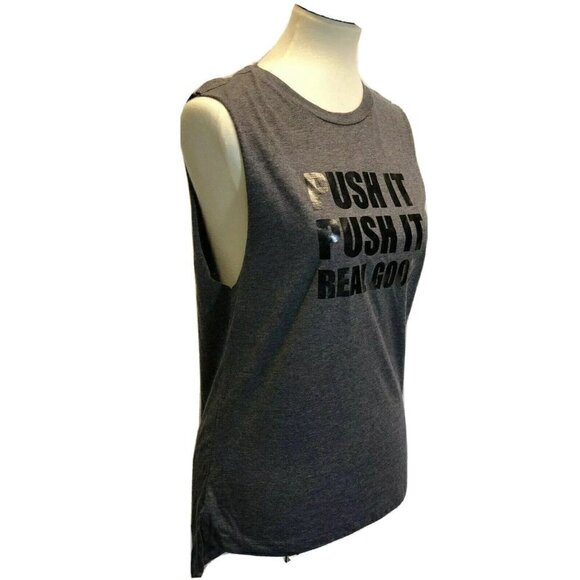 Stylestalker Women's Push It Casual Muscle Tee Size M Charcoal Grey - Picture 4 of 8